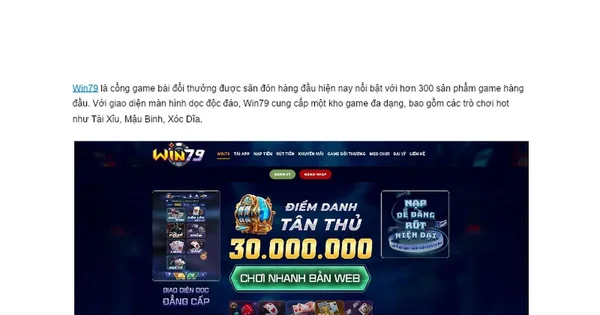 game bài đổi thường - Win79